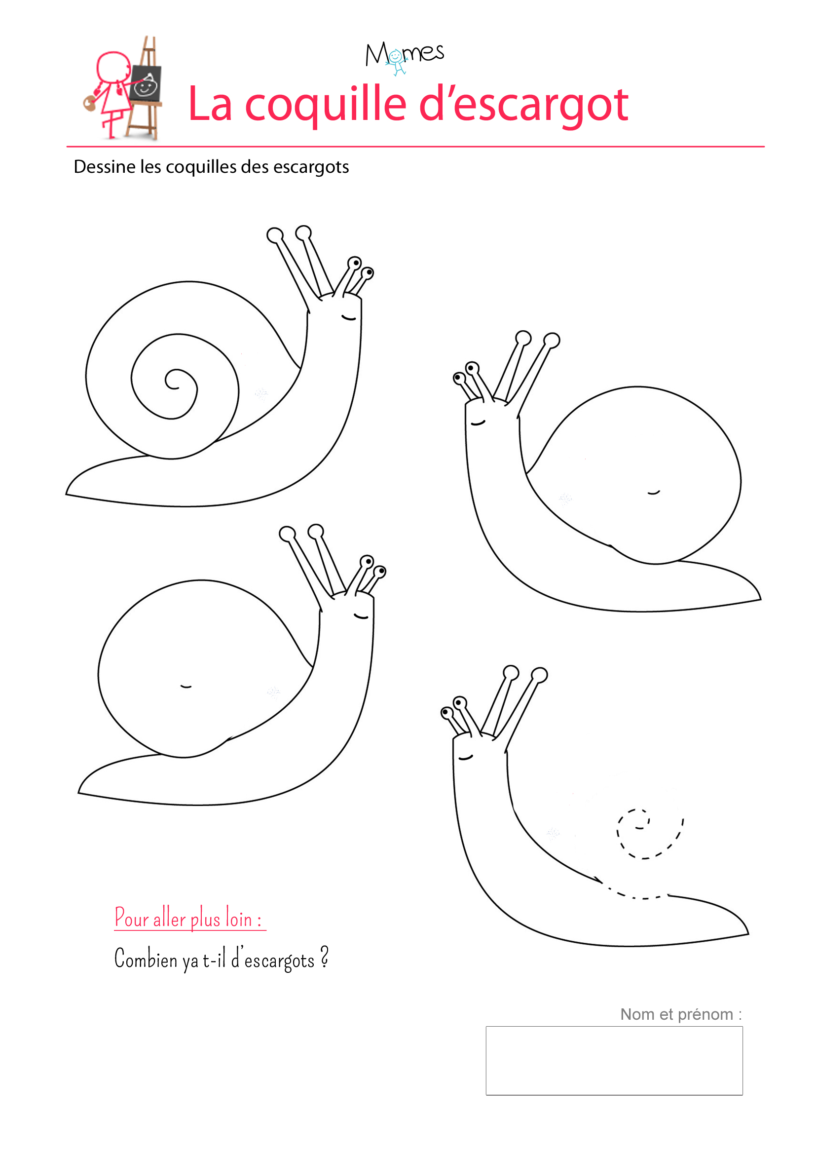 Les coquilles d'escargots - exercice sur les spirales ...